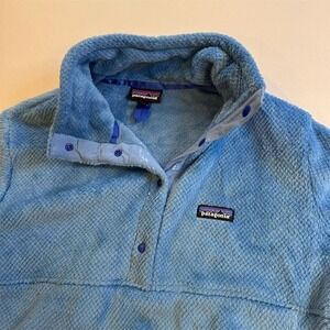 Patagonia‎ Women's Blue Fleece Pullover Size M Casual Fall Wear